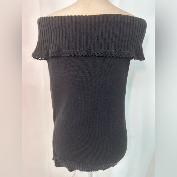 VTG Y2K WHITE STAG Knit Off The Shoulder Top - Picture 3 of 4